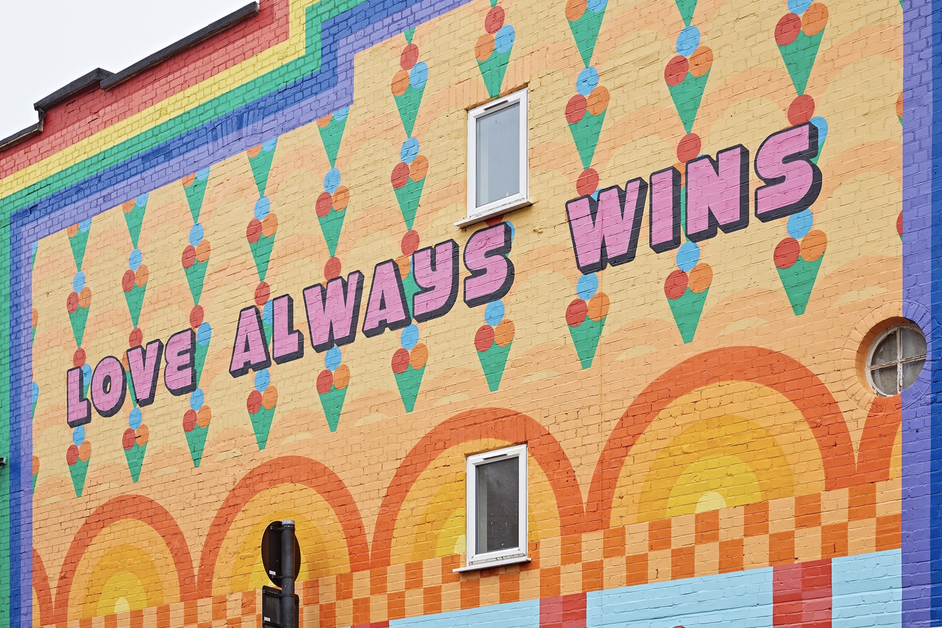 Yinka Ilori Love Always Wins Mural Closeup